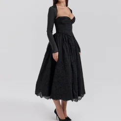 Hot Duchess Lace Corset, Flared Skirt & Bolero Set Women Dresses|Skirts