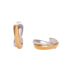 Hot Duo Twisted Hoop Earrings Women Earrings