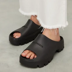 New Eclipse Logo Flatform Sliders Women Sandals