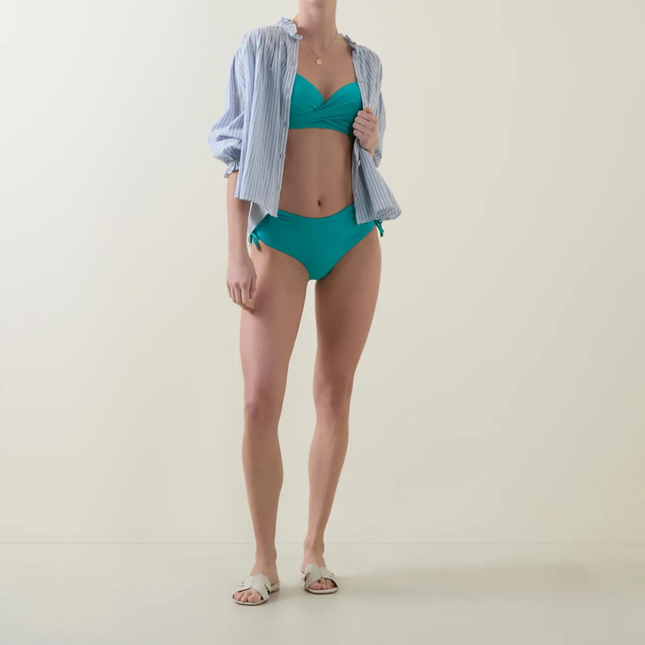 Online Ecoess Wrap-Front Bikini Top Women Swimwear & Beachwear