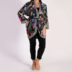 Clearance Eden Floral Embellished Kimono Women Tops