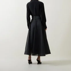 Clearance Edie High-Rise Organza Flared Skirt Women Skirts