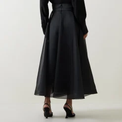 Clearance Edie High-Rise Organza Flared Skirt Women Skirts