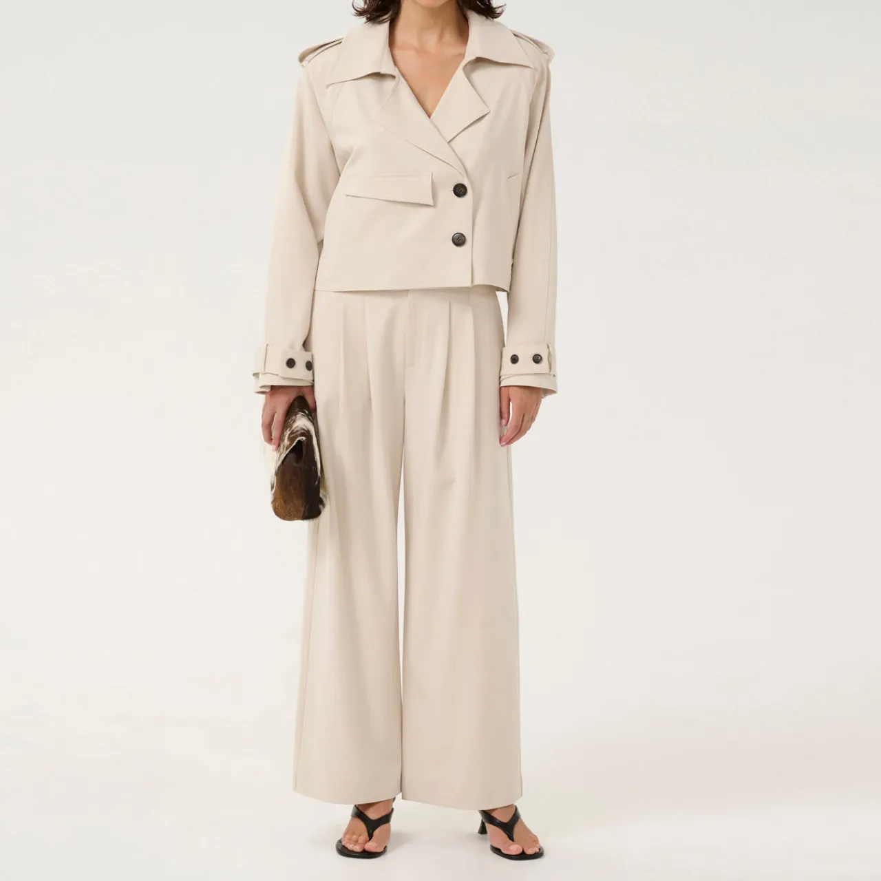Edina High-Rise Wide Leg Trousers Women Trousers & Shorts