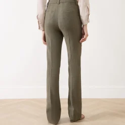Hot Edison Herringbone Straight Leg Trousers Women Trousers & Shorts