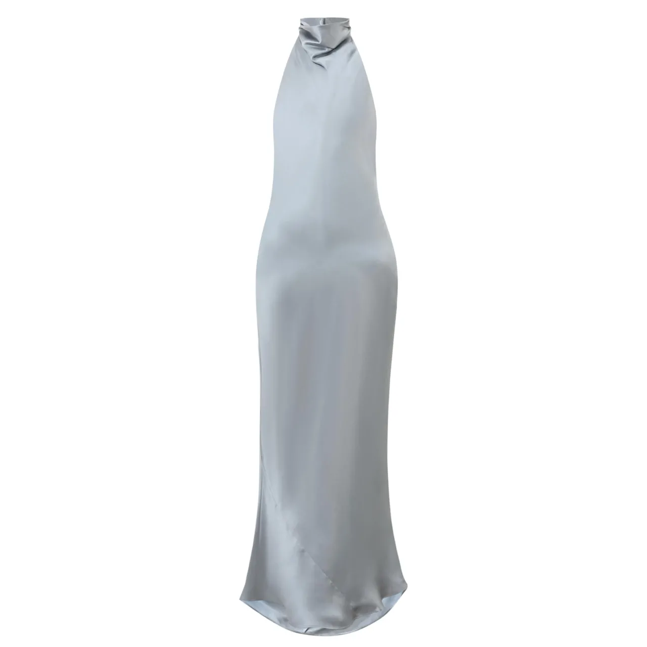 New Eliana Draped Silk Flared Dress Women Dresses