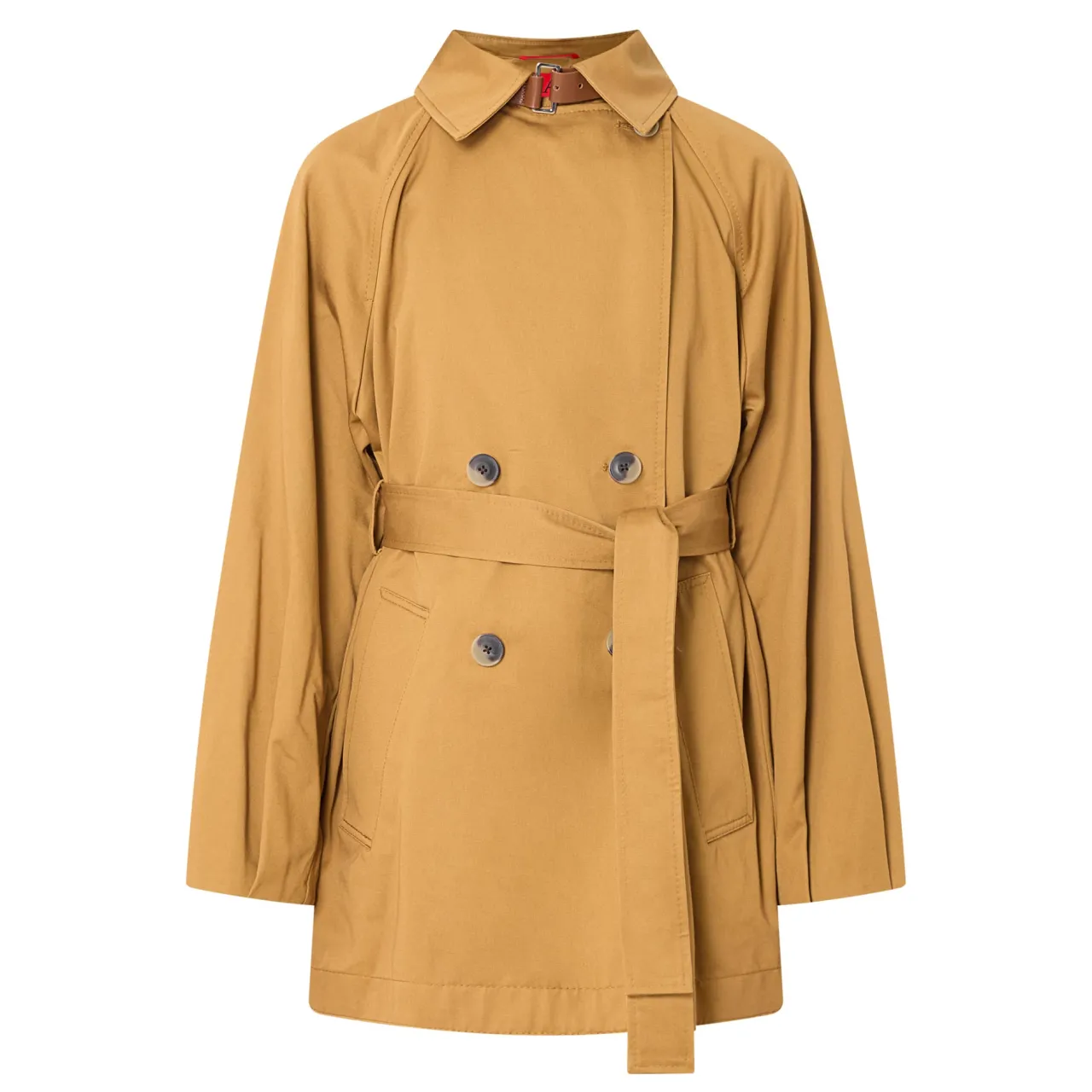 Best Elis Double-Breasted Belted Trench Coat Women Coats & Jackets