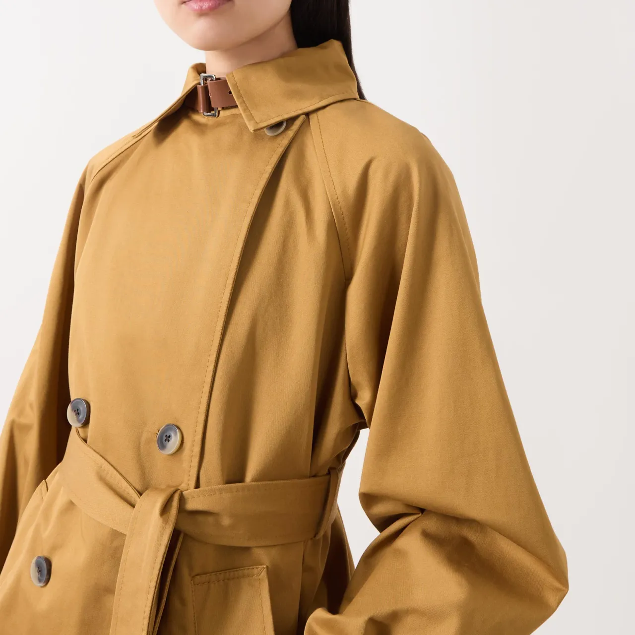 Best Elis Double-Breasted Belted Trench Coat Women Coats & Jackets