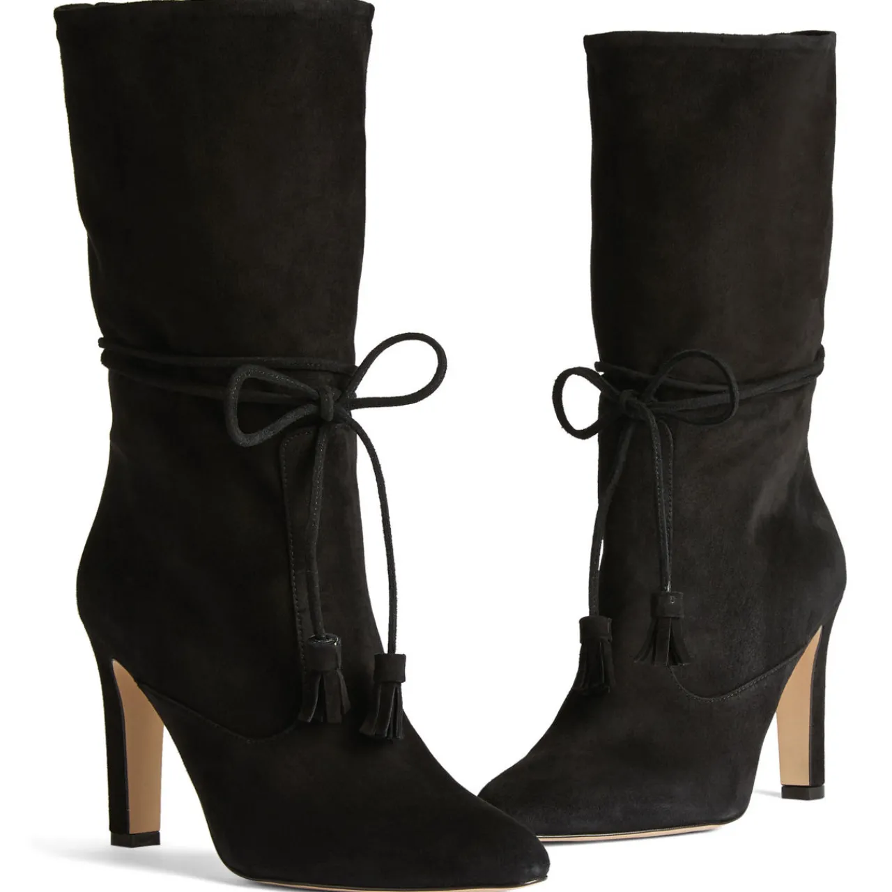 Eliza Tassel-Detail Suede Boots Women Boots