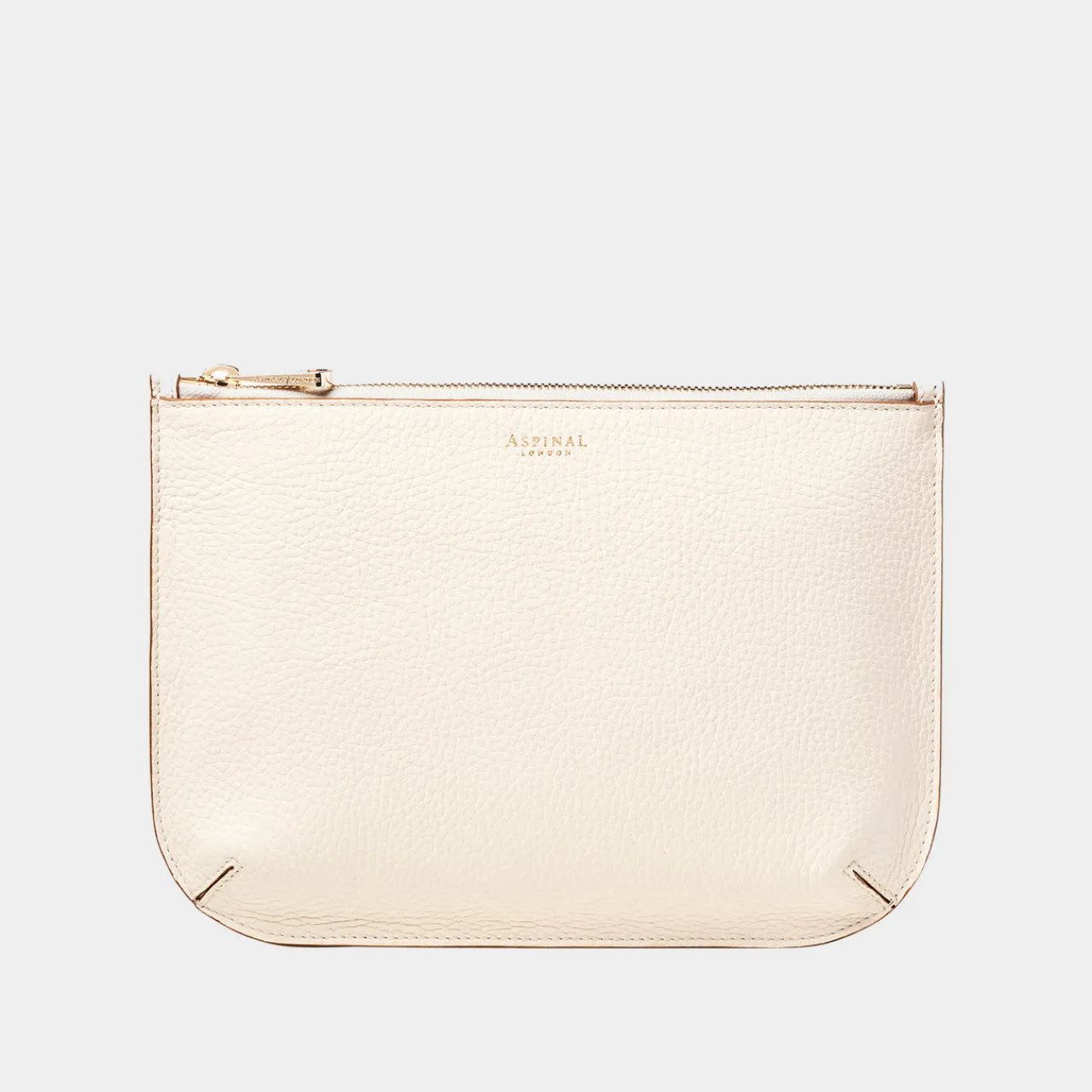 Online Ella Large Grained Leather Pouch Women Clutch Bags