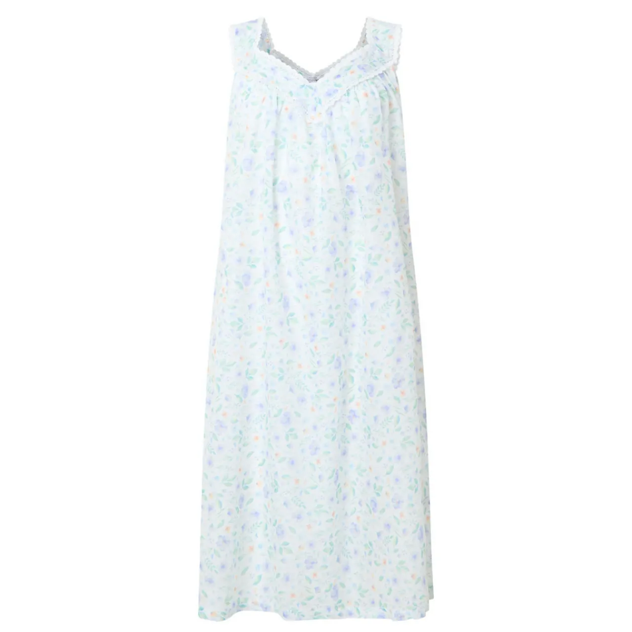 Elle Pansy Print Night Dress Women Sleepwear