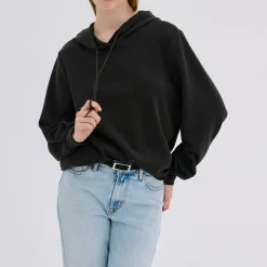Outlet Elle Solid Hoodie Women Sweatshirts & Hoodies