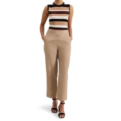 New Ellwood Textured Straight Leg Trousers Women Trousers & Shorts