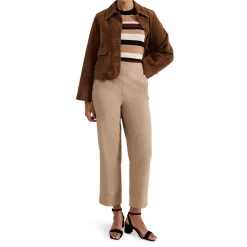 New Ellwood Textured Straight Leg Trousers Women Trousers & Shorts
