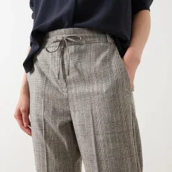 New Elodia Herringbone Straight Leg Trousers Women Trousers & Shorts