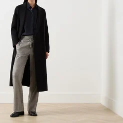 New Elodia Herringbone Straight Leg Trousers Women Trousers & Shorts