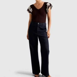 Clearance Elodie Floral Frill Sleeve Top Women Tops