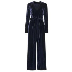 Hot Elora Velvet Wide-Leg Jumpsuit Women Jumpsuits