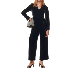 Hot Elora Velvet Wide-Leg Jumpsuit Women Jumpsuits