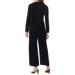 Hot Elora Velvet Wide-Leg Jumpsuit Women Jumpsuits