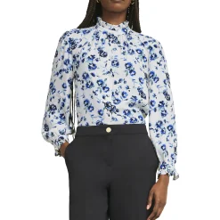 Elspeth Floral Print Blouse Women Tops