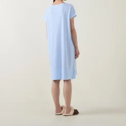 Best Elva Stripe Night Dress Women Sleepwear