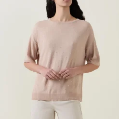 Sale Embellished Knit Top Women Tops