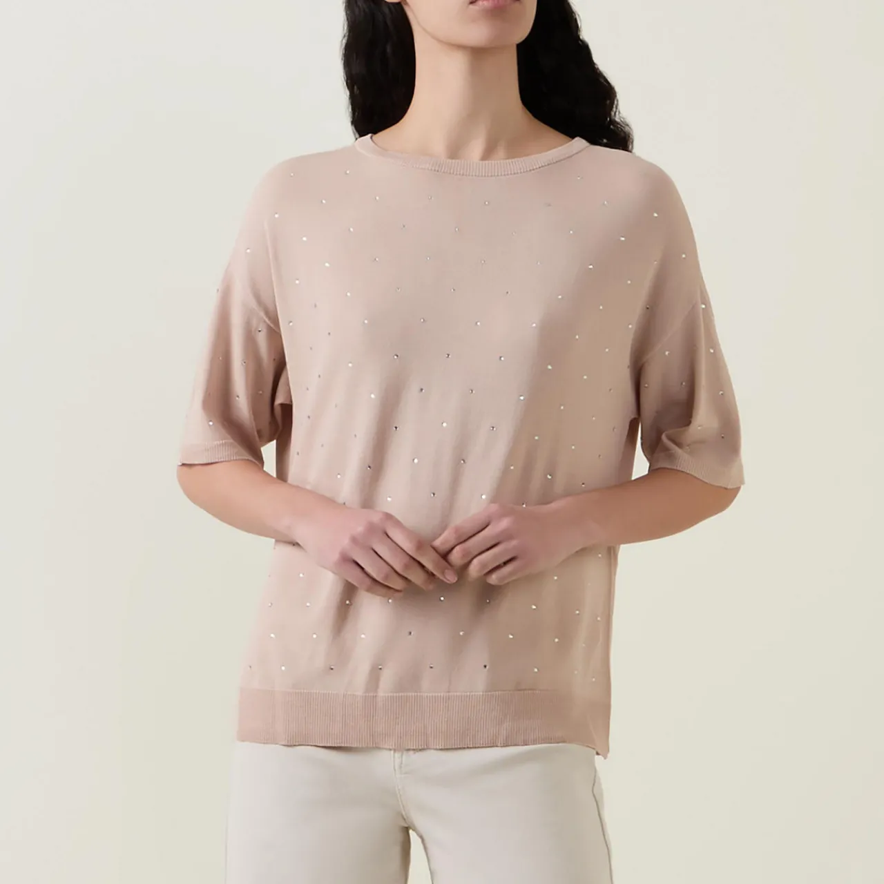 Sale Embellished Knit Top Women Tops