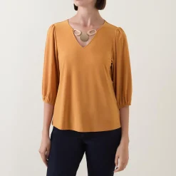 Outlet Embellished Solid Blouse Women Tops