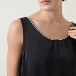 Sale Embellished-Trim Tank Top Women Tops