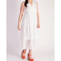 Online Embroidered Tiered Dress Women Dresses