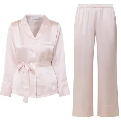 Outlet Emerald Tie-Fastening Silk Pyjama Set Women Sleepwear