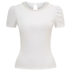 Emilia Embellished Puff Sleeve Top Women Tops