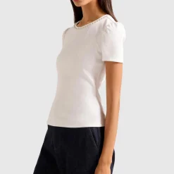 Emilia Embellished Puff Sleeve Top Women Tops