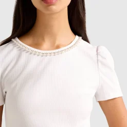Emilia Embellished Puff Sleeve Top Women Tops