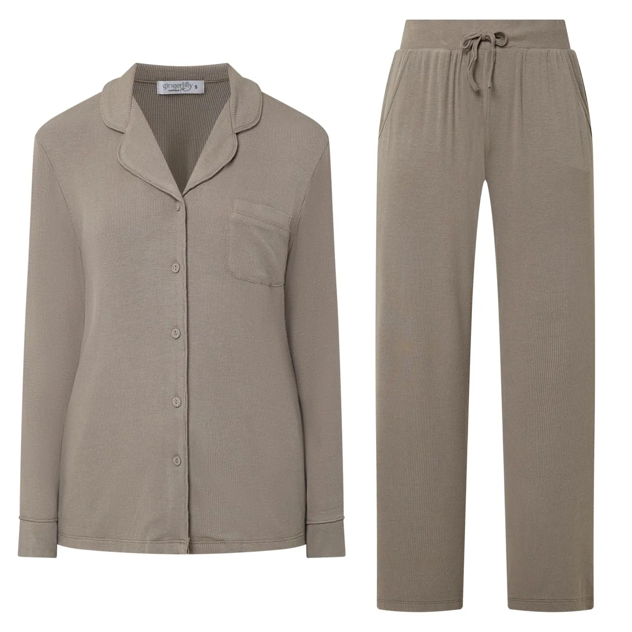 Outlet Emilia Ribbed Pyjama Set Women Sleepwear