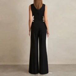 Online Emma Lace-Up Wide Leg Jumpsuit Women Jumpsuits