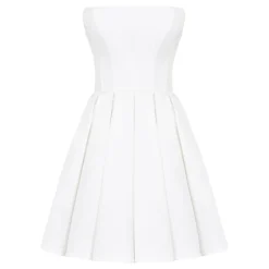 Online Emmanuela Pleated Mini Dress Women Dresses