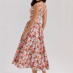New Emmelina Floral Corset Sundress Women Dresses