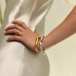 Clearance Eny Puffy Dome Cuff Bracelet Women Bracelets
