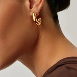 Hot Eny Puffy Medium Hoop Earrings Women Earrings