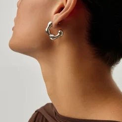 New Eny Puffy Medium Hoop Earrings Women Earrings