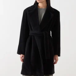 Best Eolico Belted Wrap Coat Women Coats & Jackets