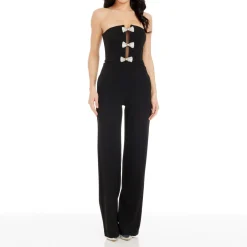 Erica Bow Wide Leg Jumpsuit Women Jumpsuits