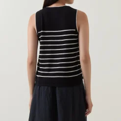 Discount Esther Striped Knit Tank Top Women Sweaters & Cardigans