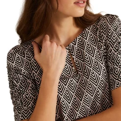 Hot Evelyn Geo Print Top Women Tops