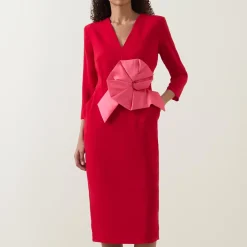 Online Everly Flower Appliqué Pencil Dress Women Dresses
