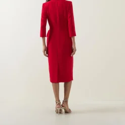 Online Everly Flower Appliqué Pencil Dress Women Dresses