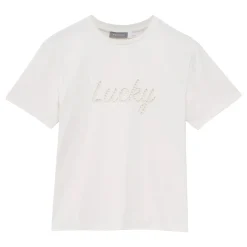 Clearance Eyelet Graphic Slogan T-Shirt Women Tops