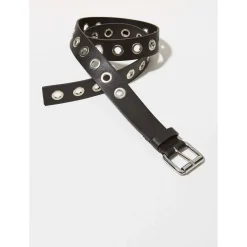 Outlet Eyelet Leather Belt Women Belts